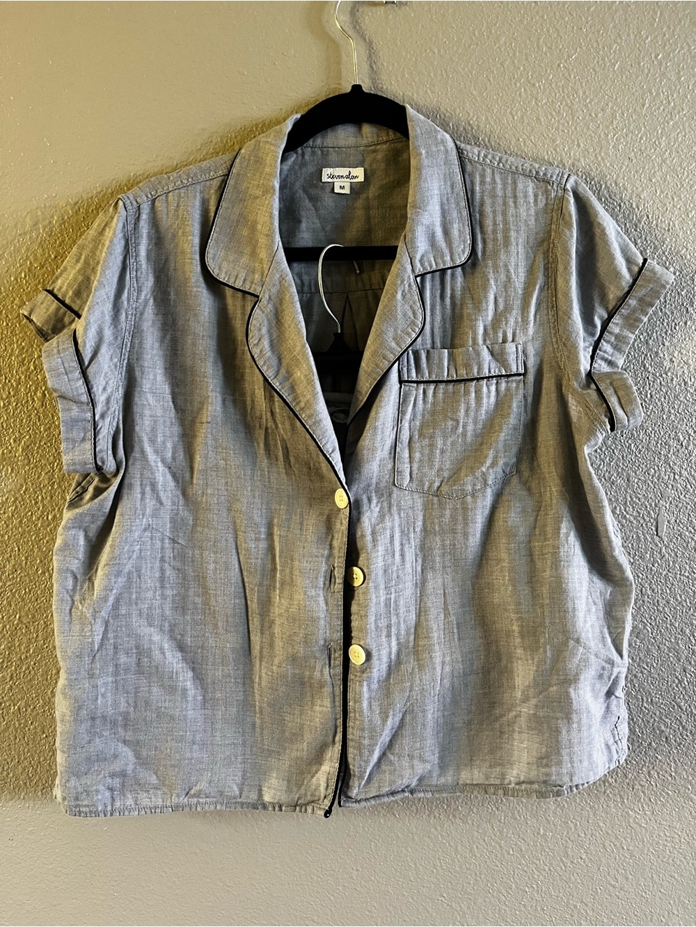 Y2K Steven Alan gray/blue pajamas